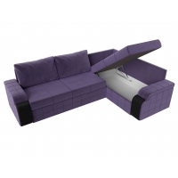 Угловой диван Николь (велюр фиолетовый чёрный) - Изображение 3
